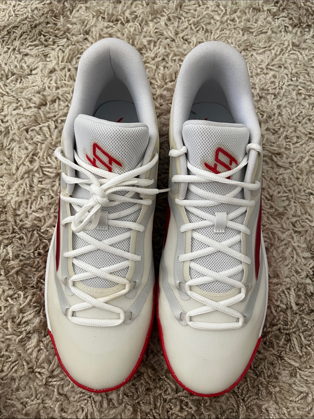 Puma White and Red Men’s Athletic Sneakers
